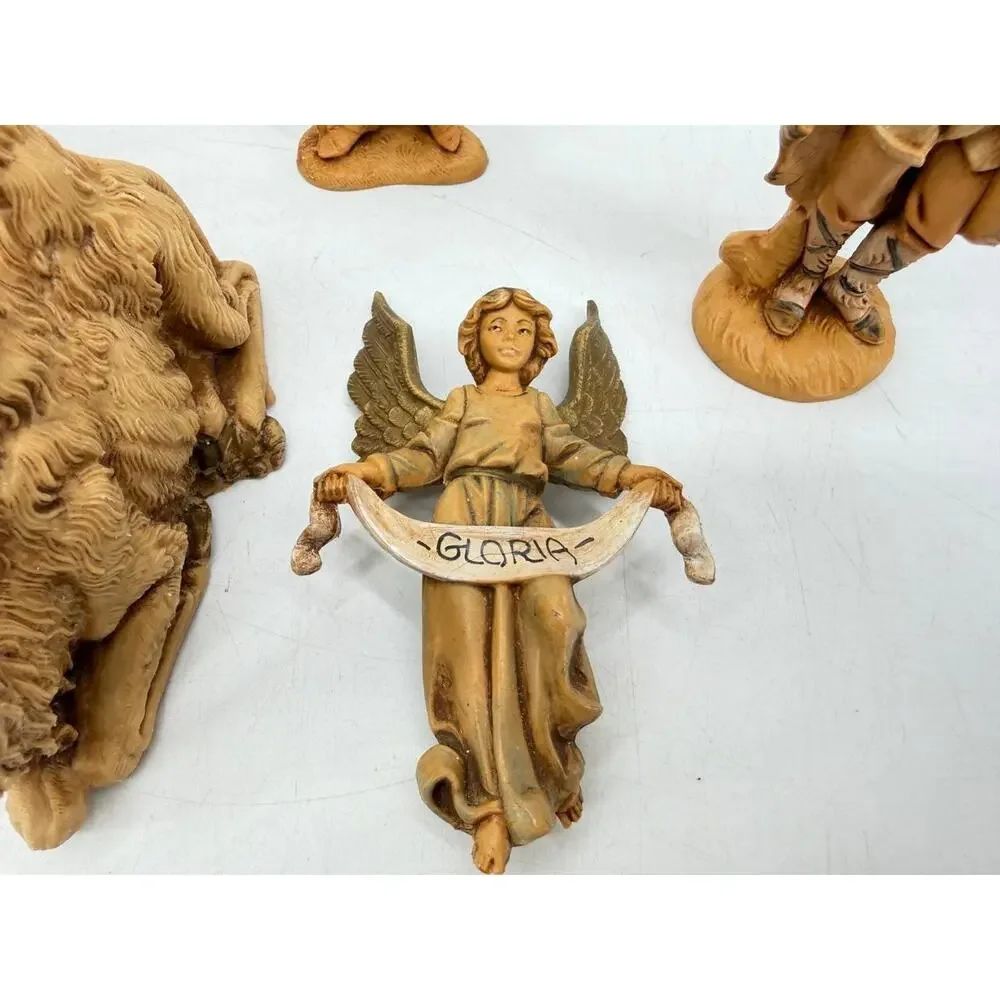 Vintage Fontanini 1987 Nativity Rubber Figures Camel Angel Italy 1 lb